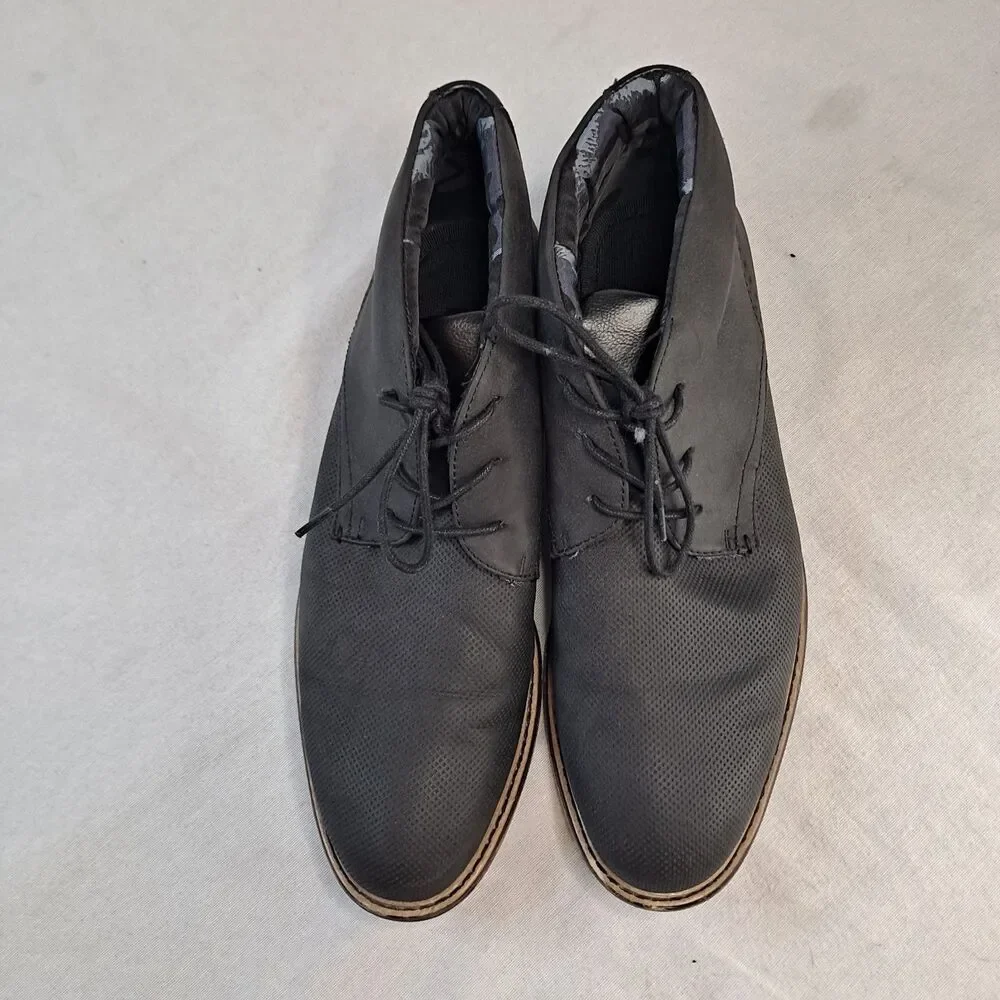Steve Madden Grasin Shoe Buckle Exclusive Men's 11 Faux Suede Perforated Loafers